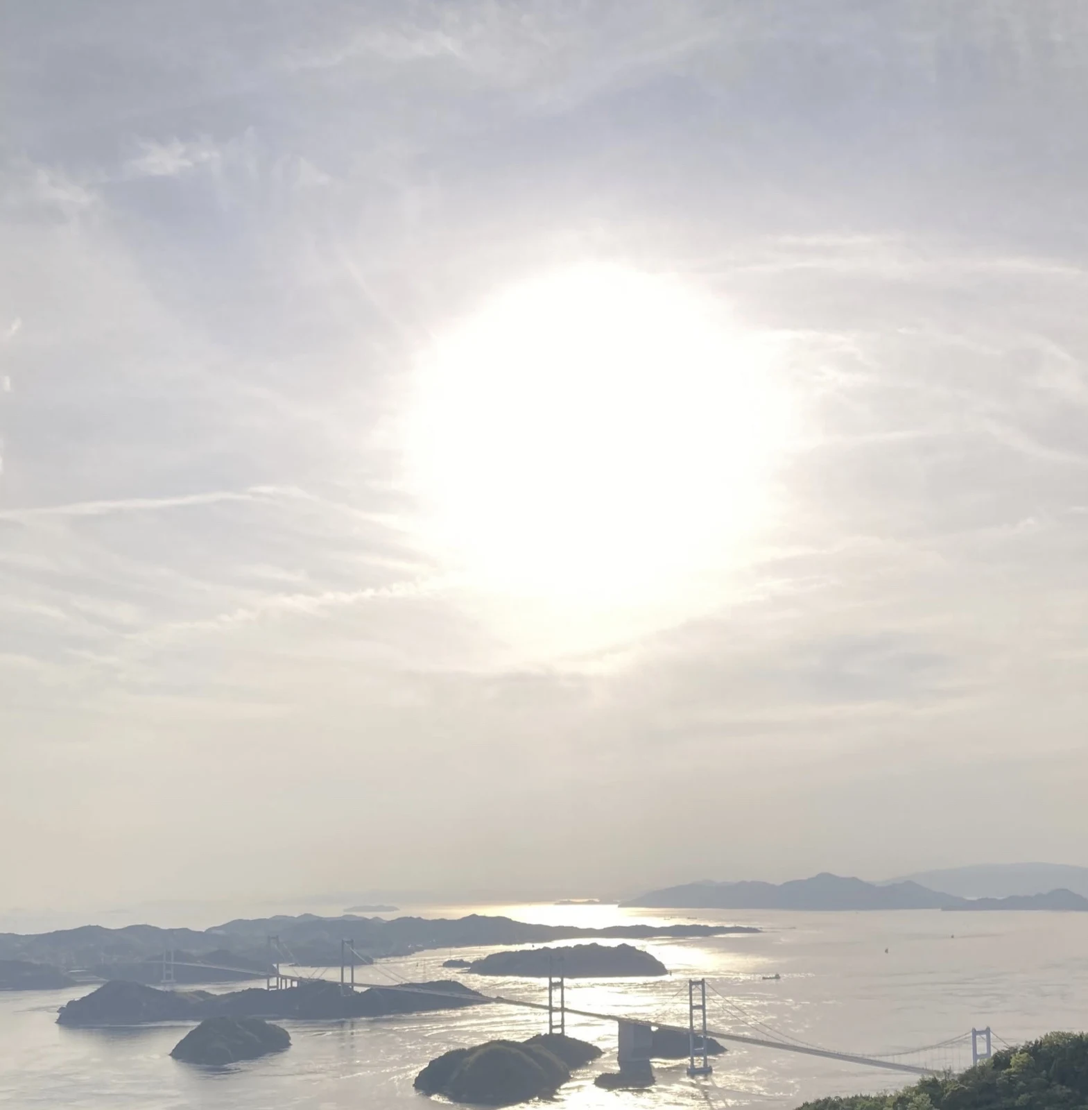 Soft sunlight over the islands of the Seto Inland Sea