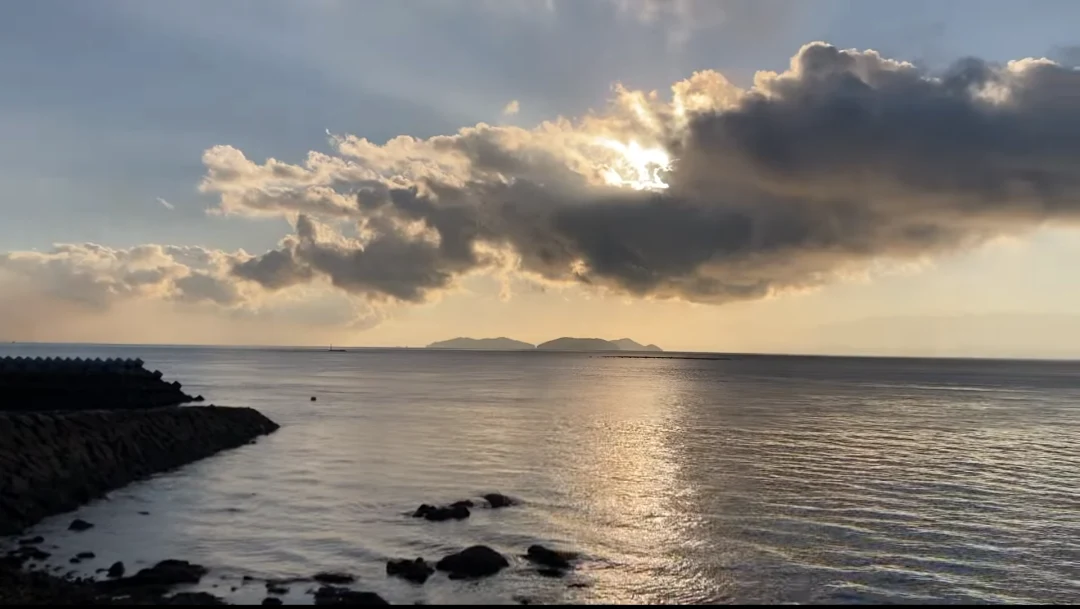 Evening light over the water, from the existing website